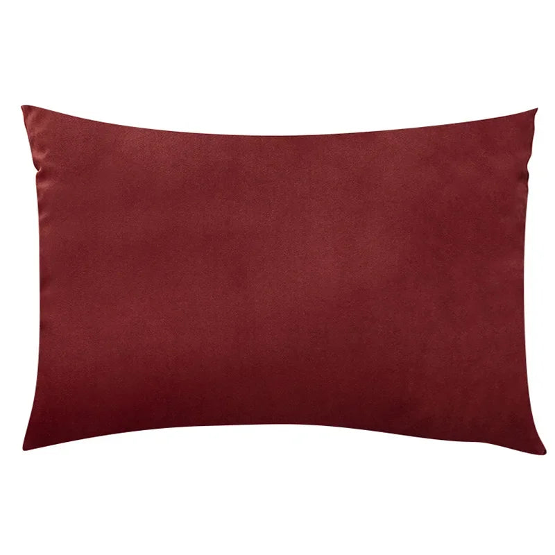 Madeline Velvet Throw Pillow Cover – Nordic Plaid Design | 30x50cm (Cover Only)