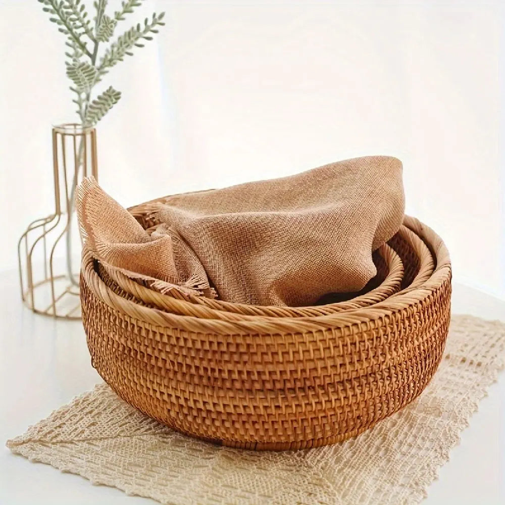 Set of Handwoven Wicker Baskets