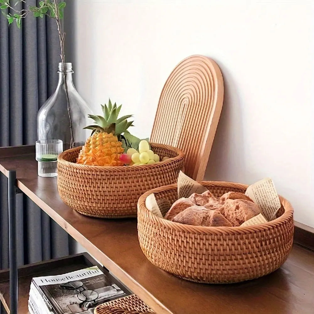 Set of Handwoven Wicker Baskets