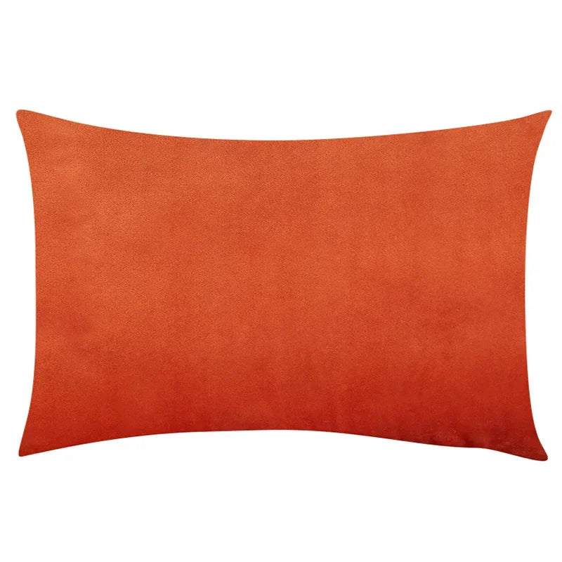 Madeline Velvet Throw Pillow Cover – Nordic Plaid Design | 30x50cm (Cover Only)