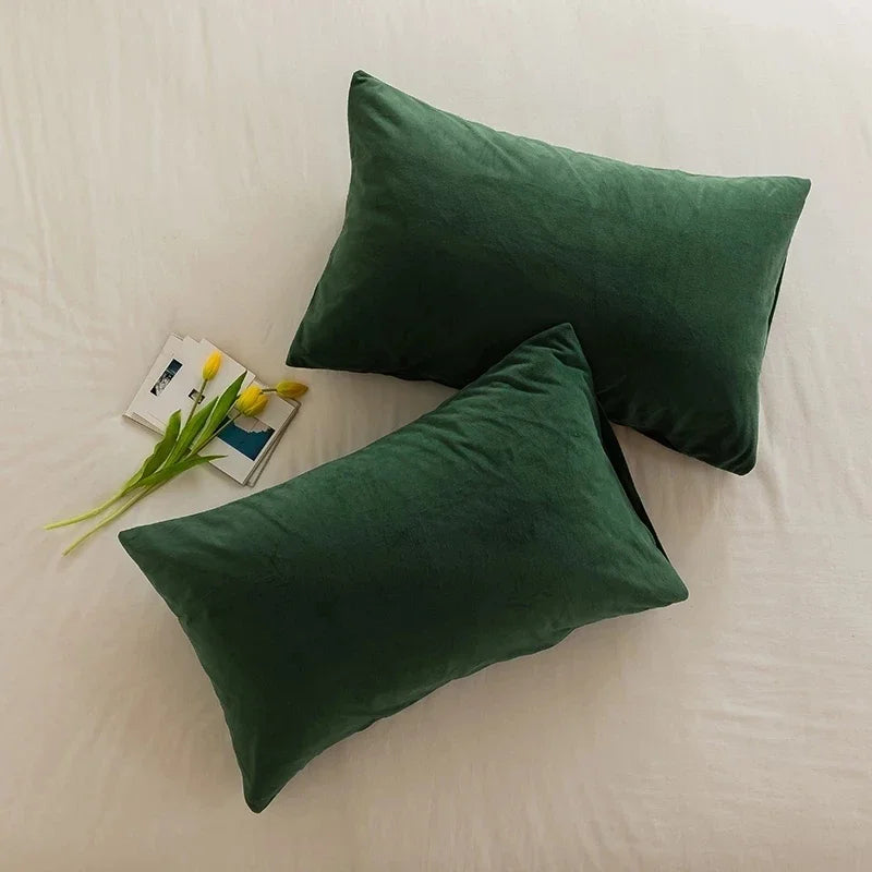 Madeline Velvet Throw Pillow Cover – Nordic Plaid Design | 30x50cm (Cover Only)
