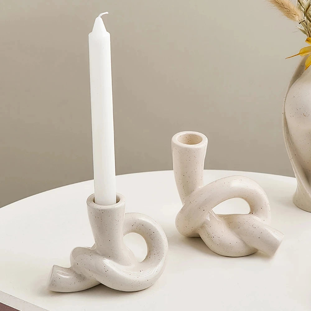 The Petra Ceramic Candlestick Holder