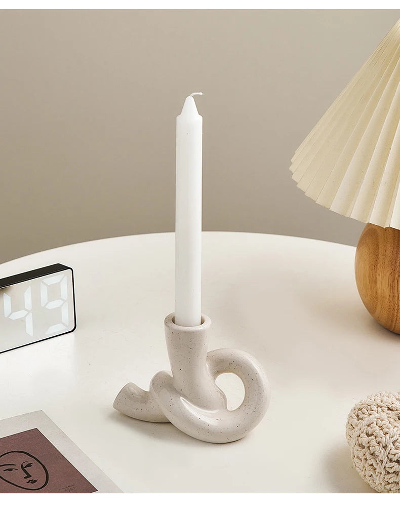 The Petra Ceramic Candlestick Holder
