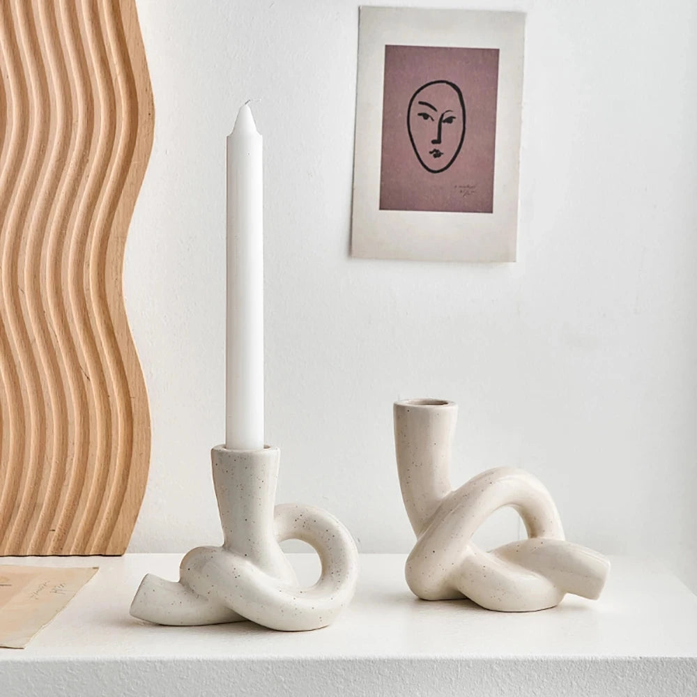 The Petra Ceramic Candlestick Holder