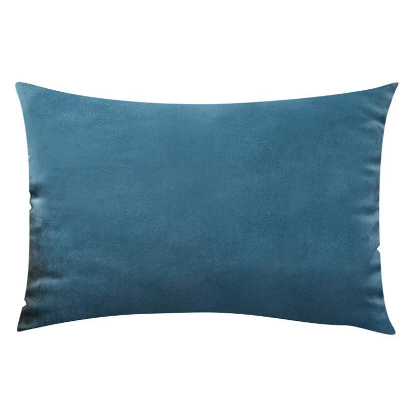 Madeline Velvet Throw Pillow Cover – Nordic Plaid Design | 30x50cm (Cover Only)