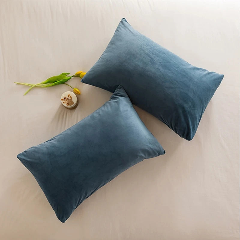 Madeline Velvet Throw Pillow Cover – Nordic Plaid Design | 30x50cm (Cover Only)