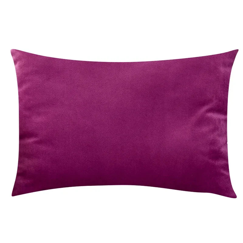 Madeline Velvet Throw Pillow Cover – Nordic Plaid Design | 30x50cm (Cover Only)