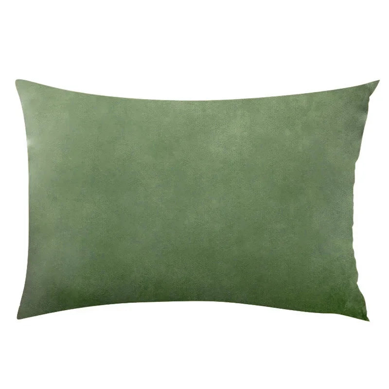 Madeline Velvet Throw Pillow Cover – Nordic Plaid Design | 30x50cm (Cover Only)