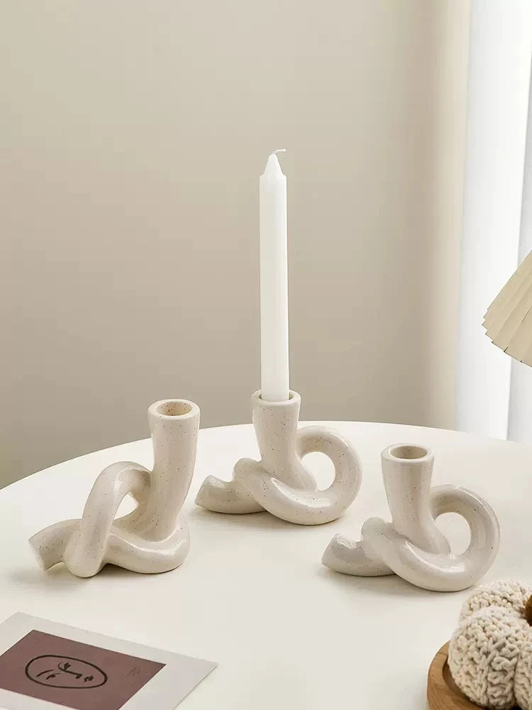 The Petra Ceramic Candlestick Holder