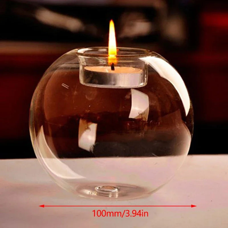 Round Clear Glass Tealight Candle Holder – Minimalist European Style