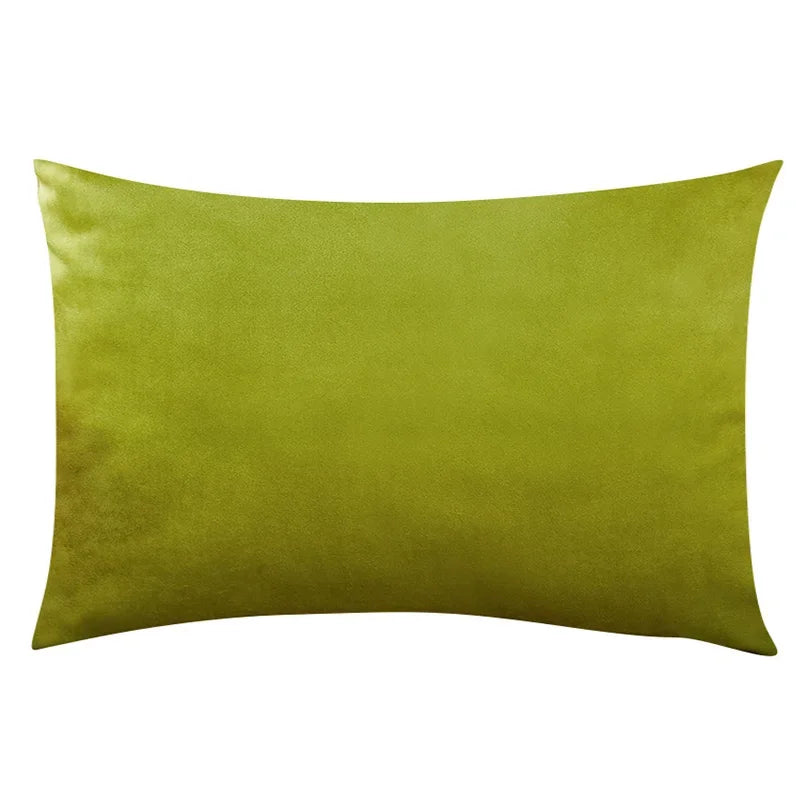 Madeline Velvet Throw Pillow Cover – Nordic Plaid Design | 30x50cm (Cover Only)