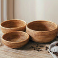 Set of Handwoven Wicker Baskets