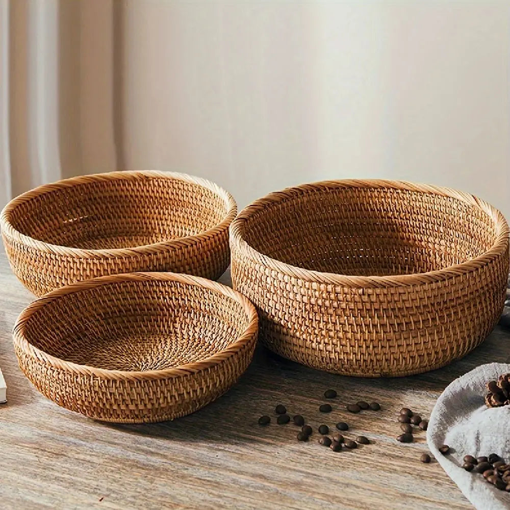 Set of Handwoven Wicker Baskets