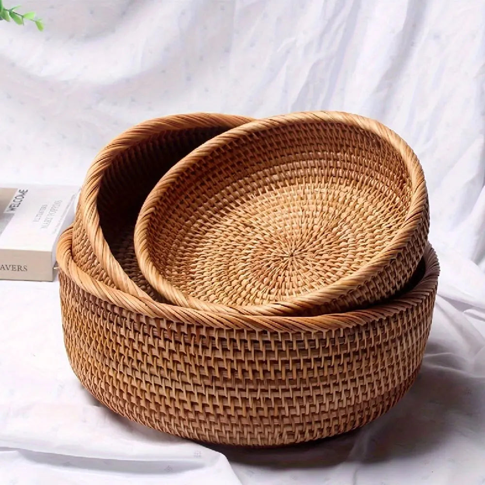 Set of Handwoven Wicker Baskets
