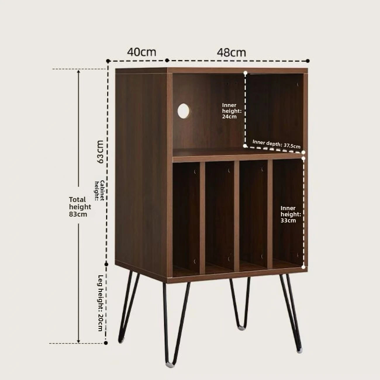 Neville's Nordic Style Record Player Stand