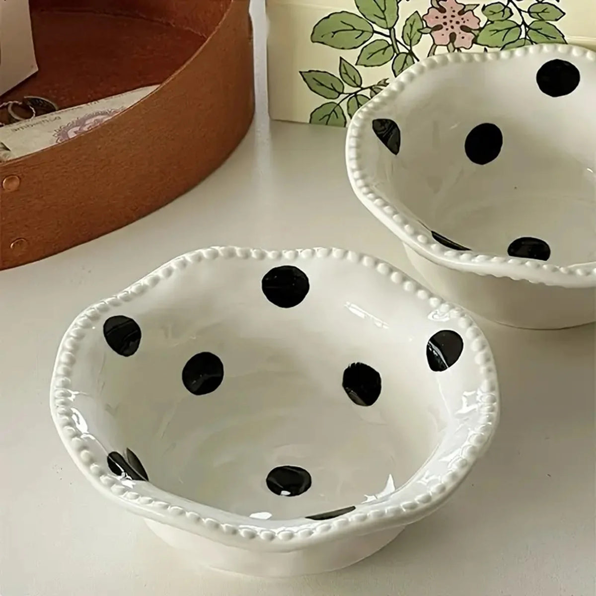 Charlotte's Ceramic Polka Dot Handmade Bowl