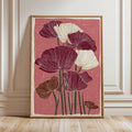 Poppy Wall Art Print – Minimalist Botanical Canvas Poster | Unframed