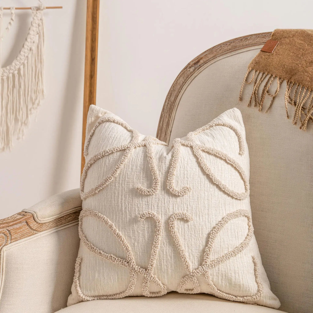 Bohemian Jacquard Striped Cushion Cover – 45x45cm (Cover Only)