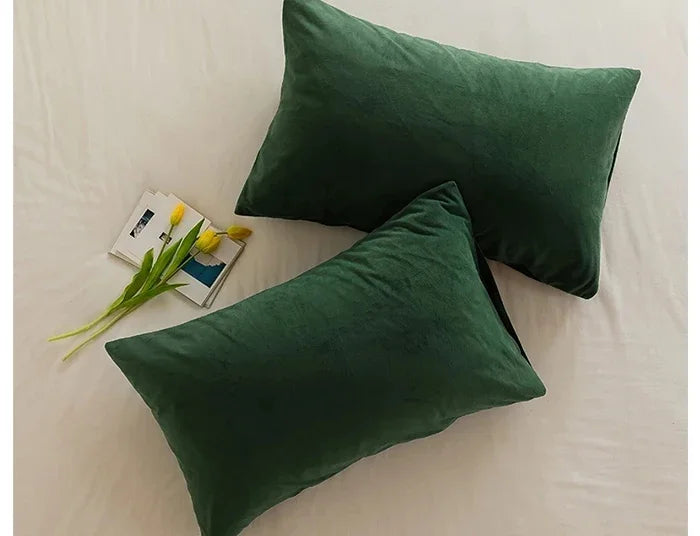 Madeline Velvet Throw Pillow Cover – Nordic Plaid Design | 30x50cm (Cover Only)