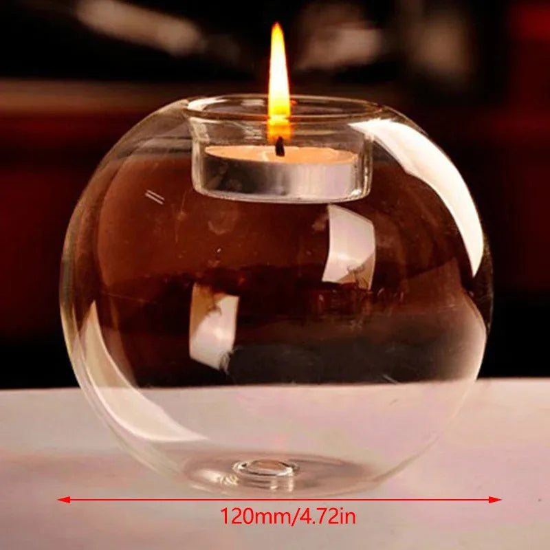 Round Clear Glass Tealight Candle Holder – Minimalist European Style