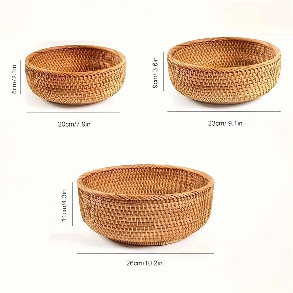 Set of Handwoven Wicker Baskets