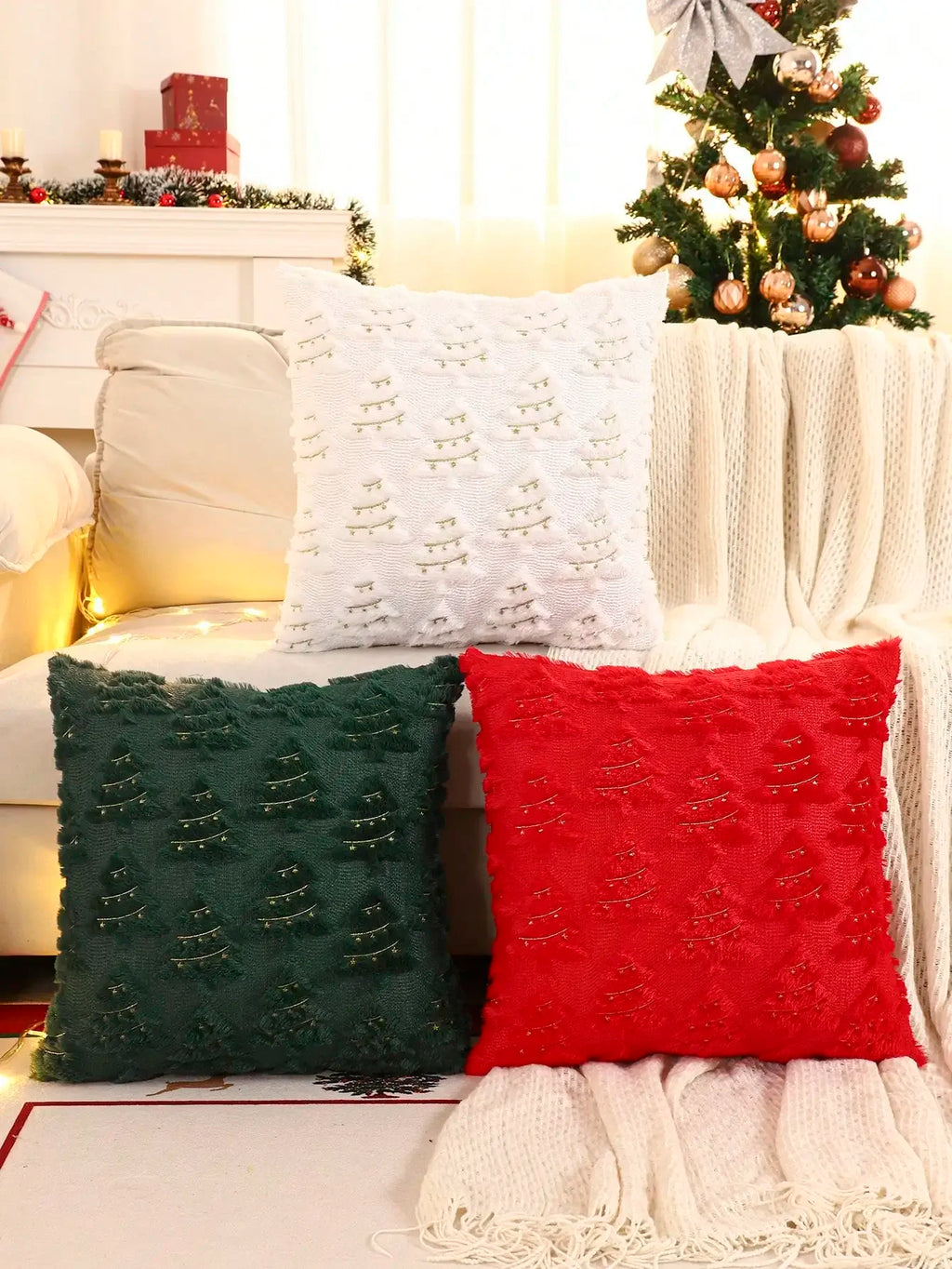 Corduroy Throw Pillow Cover – Boho Windmill Texture | 45x45cm (Cover Only)