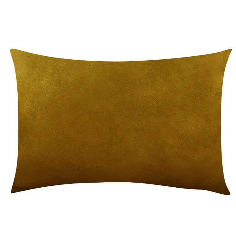 Madeline Velvet Throw Pillow Cover – Nordic Plaid Design | 30x50cm (Cover Only)