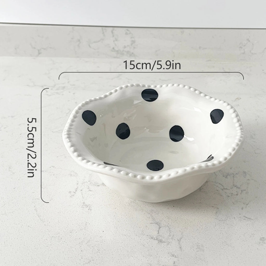 Charlotte's Ceramic Polka Dot Handmade Bowl