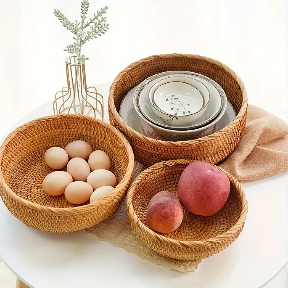 Set of Handwoven Wicker Baskets