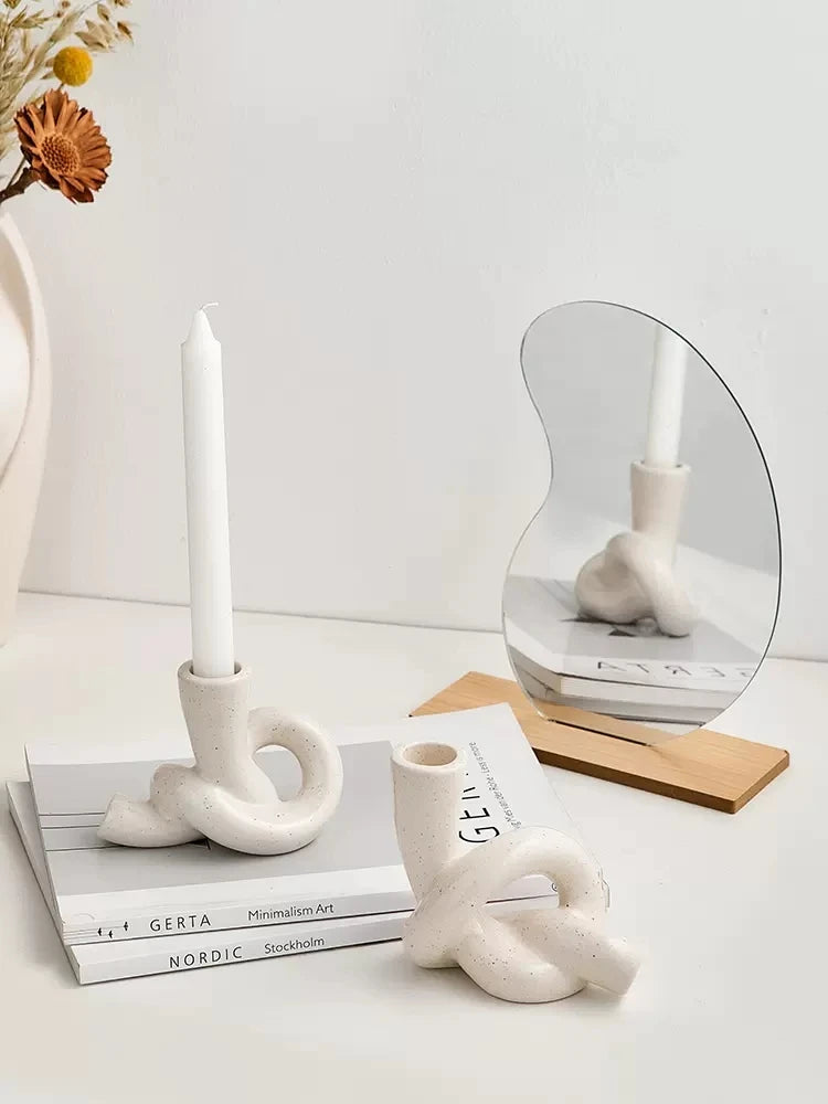 The Petra Ceramic Candlestick Holder