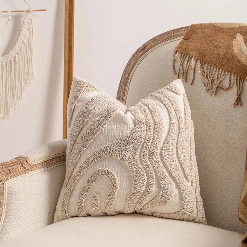 Bohemian Jacquard Striped Cushion Cover – 45x45cm (Cover Only)
